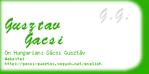 gusztav gacsi business card