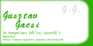 gusztav gacsi business card